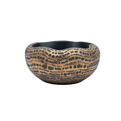 Кашпо синее с золотом d32*1...