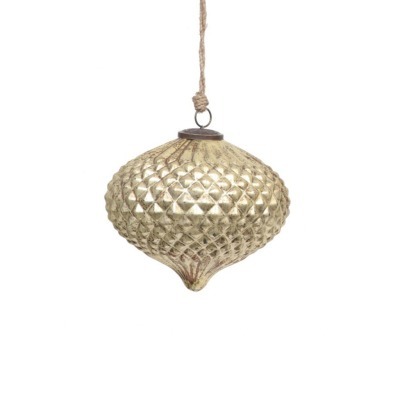 Новогодняя игрушка BL-008A, 15, стекло, Rustic gold, ROOMERS FURNITURE