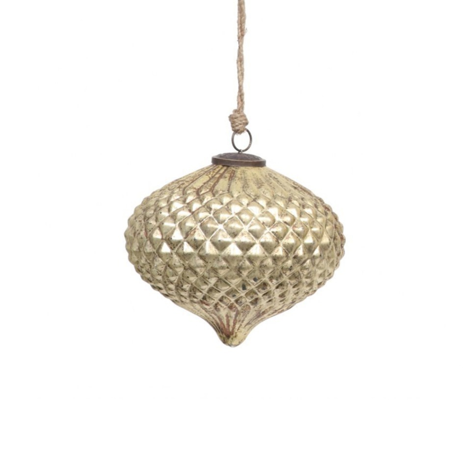 Фото Новогодняя игрушка BL-008A, 15, стекло, Rustic gold, ROOMERS FURNITURE - интернет-магазин МегаТерем в Москве