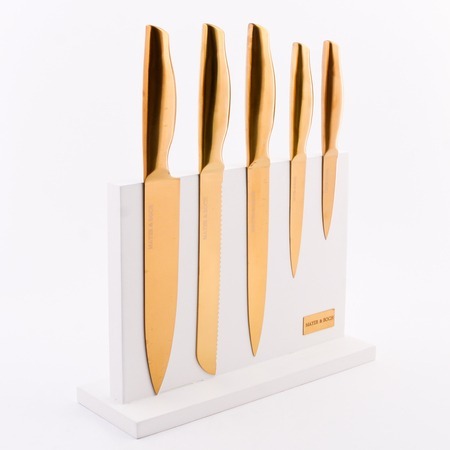Фото Набор кухонных ножей 5 шт на подставке MAYER BOCH (40608) - интернет-магазин МегаТерем в Москве