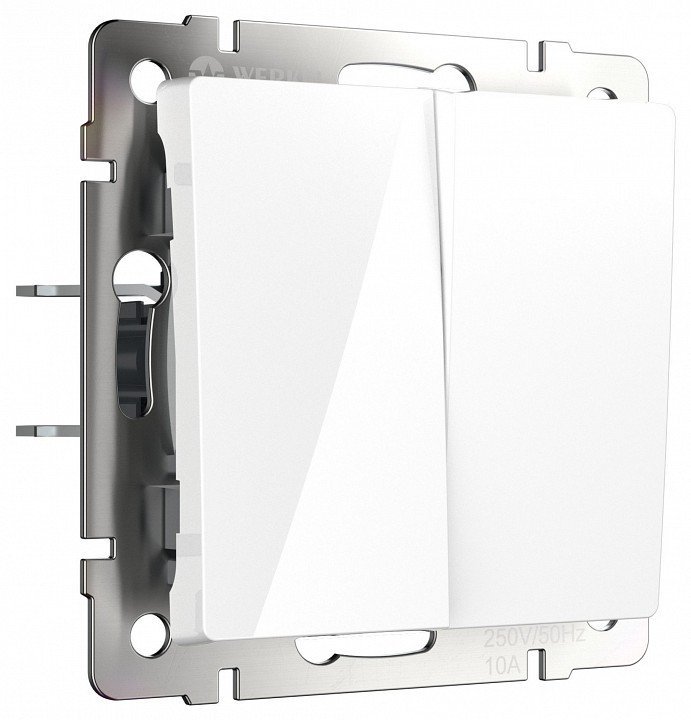 Фото Выключатель двухклавишный без рамки Werkel белый W1123001 WRK_a058432 - интернет-магазин МегаТерем в Москве