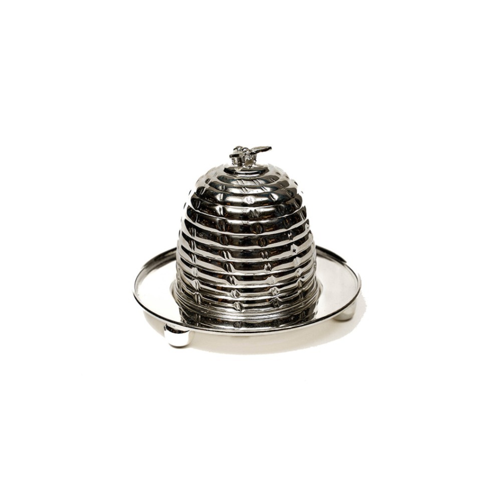 Фото Емкость для меда PI153/S, 15 см, никель, silver plated, ROOMERS TABLEWARE - интернет-магазин МегаТерем в Москве