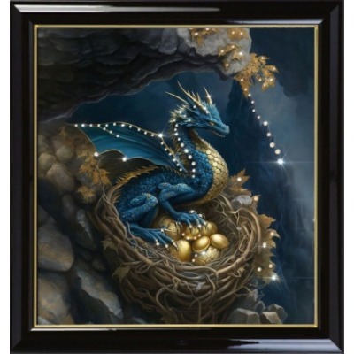 Картина Дракон 2024 с крист...