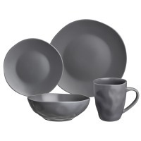 Набор посуды обеденный bronco "shadow" на 4 пер. 16 пр. серый Bronco (D-577-189)