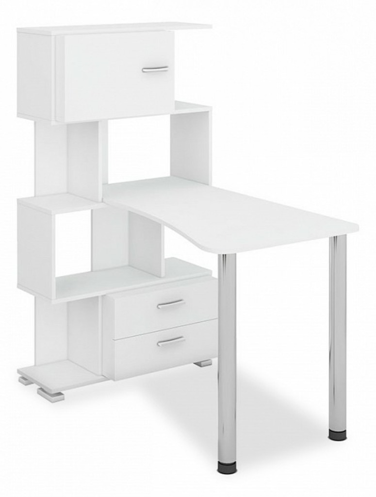 Фото Стол компьютерный Домино СЛ-5-4СТ-2+БД+БЯ MER_SL-5-4ST-2-BD-BYA_BE - интернет-магазин МегаТерем в Москве