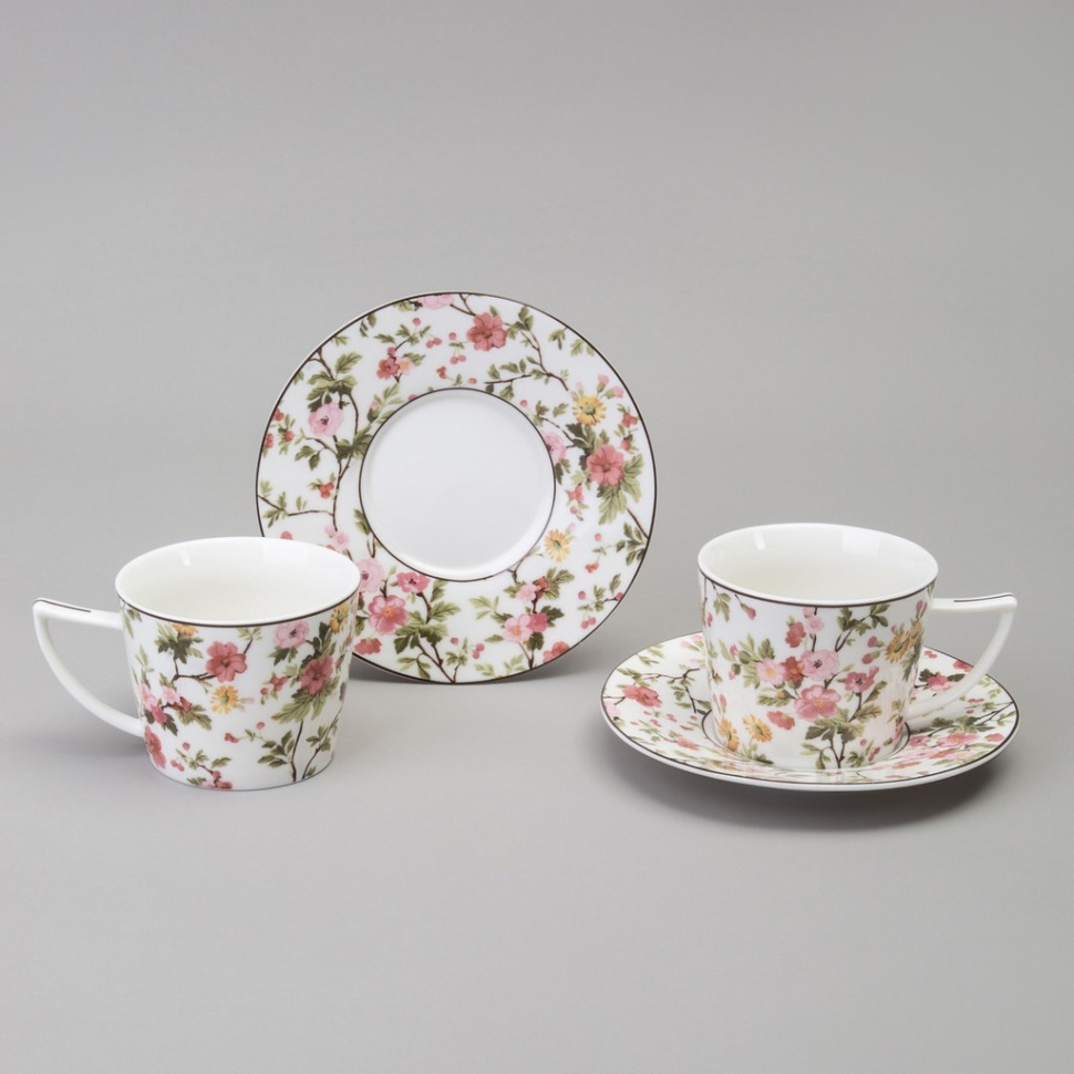 Фото Чайный набор lefard blossom на 2 пер. 4 пр. 250 мл (165-586)  - интернет-магазин МегаТерем в Москве