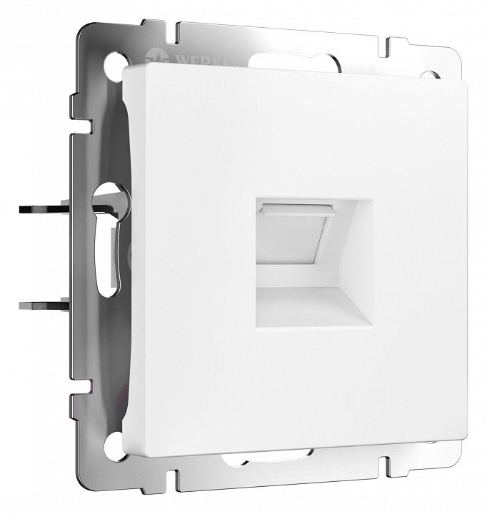Фото Розетка Ethernet RJ-45 и со шторками, без рамки Werkel белый матовый W5120001 WRK_a069684 - интернет-магазин МегаТерем в Москве