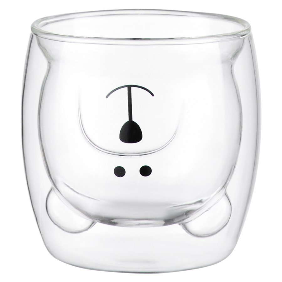 Фото Чашка стеклянная с рисунком bear, 250 мл (74360) - интернет-магазин МегаТерем в Москве