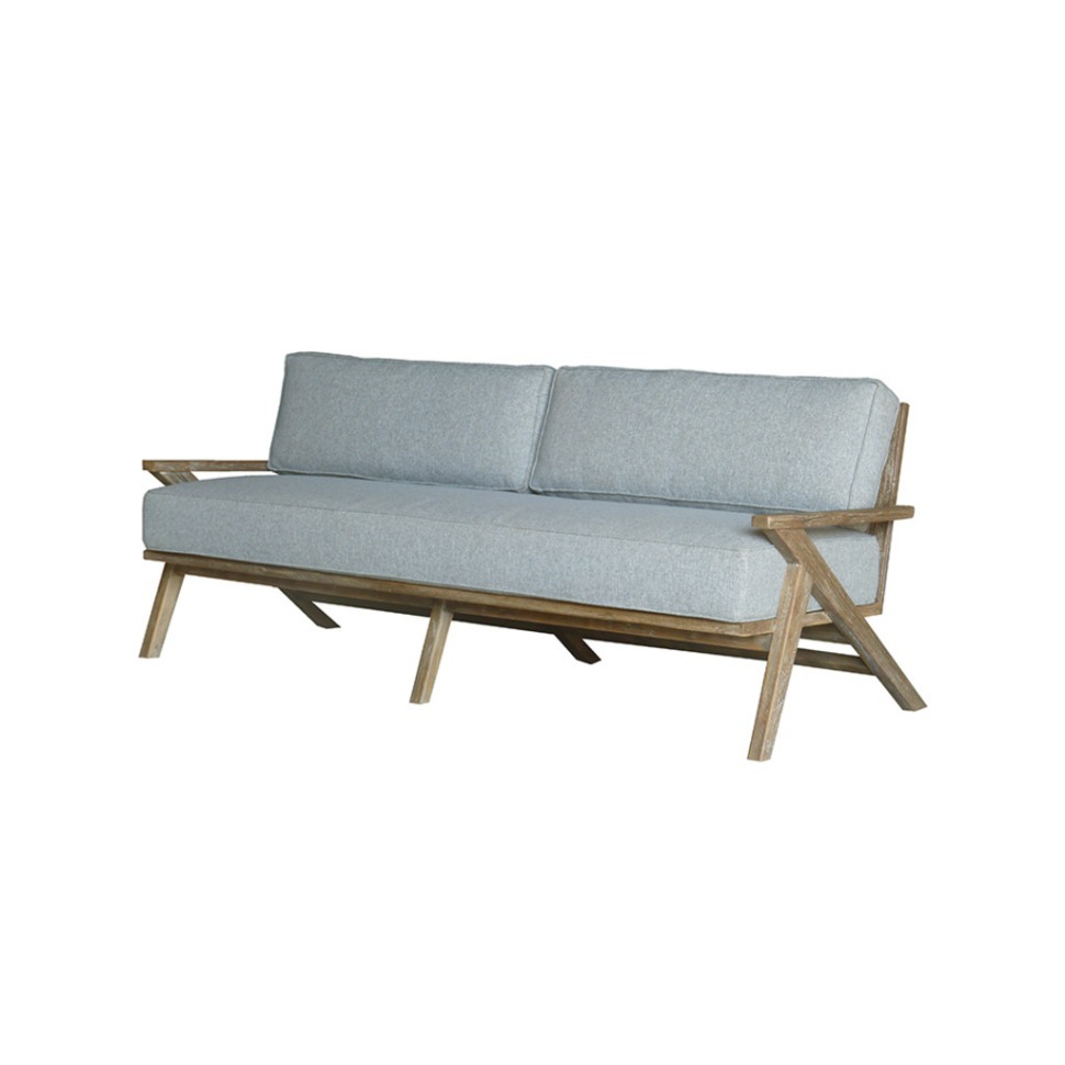 Фото Диван ECS204, тик, текстиль, grey, ROOMERS FURNITURE - интернет-магазин МегаТерем в Москве