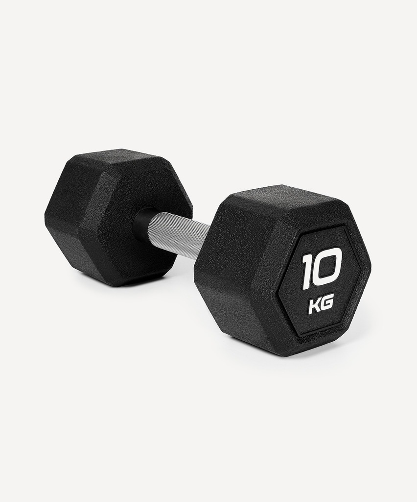 Фото Гантель гексагональная STARFIT DB-301PRO 10 кг, обрезиненная, черный (2115112) - интернет-магазин МегаТерем в Москве