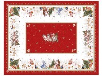 Скатерть "с новым годом" 140х180см, красный, 100% хлопок,твил пропитка Lefard (850-763-2)