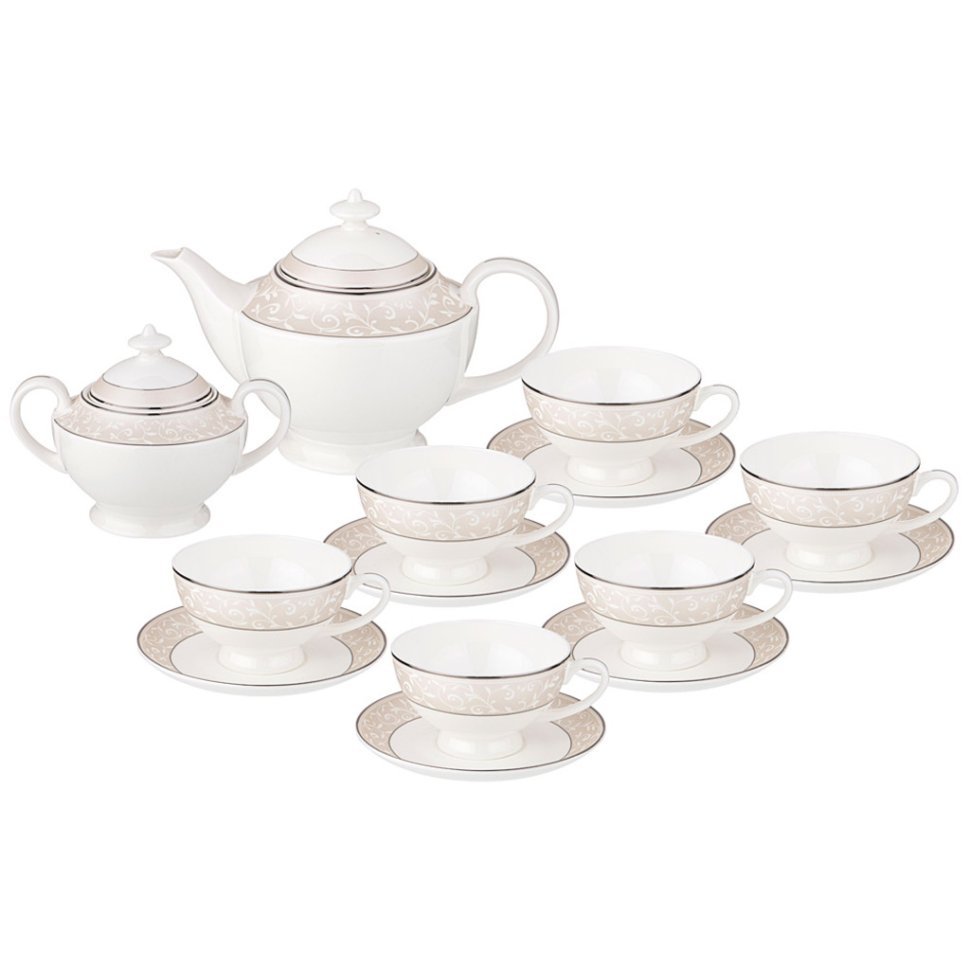 Фото Чайный сервиз lefard 5 o&#039;clock на 6 пер. 14 пр. 1200/300/250 мл (440-247)  - интернет-магазин МегаТерем в Москве