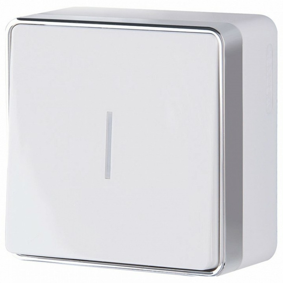 Фото Выключатель одноклавишный с подсветкой Werkel Gallant (белая) W5010101 WRK_a051578 - интернет-магазин МегаТерем в Москве