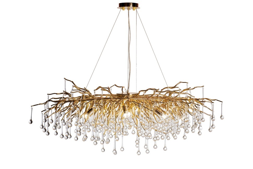 Фото Люстра 120*60*h.36см, металл цвет золото (TT-00013330) - интернет-магазин МегаТерем в Москве