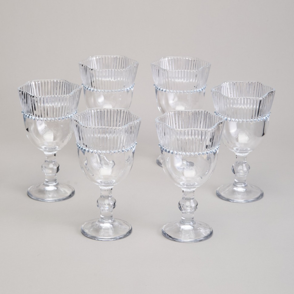 Фото Набор бокалов для вина crystal pearl 6 шт 310 мл / 16,5 см Lefard (675-108) - интернет-магазин МегаТерем в Москве