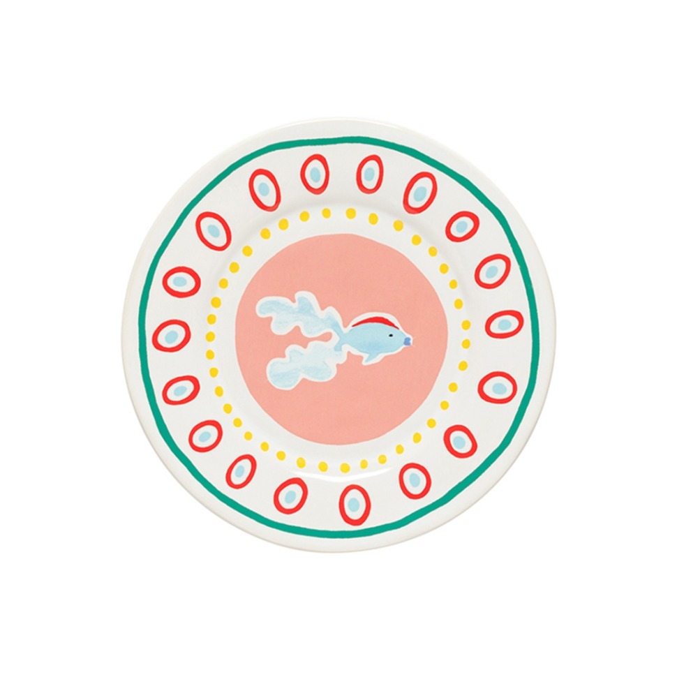 Фото Тарелка DEP221-GUP(DEP221-05924C), 22,1 см, керамика, Guppy fish, Costa Nova - интернет-магазин МегаТерем в Москве