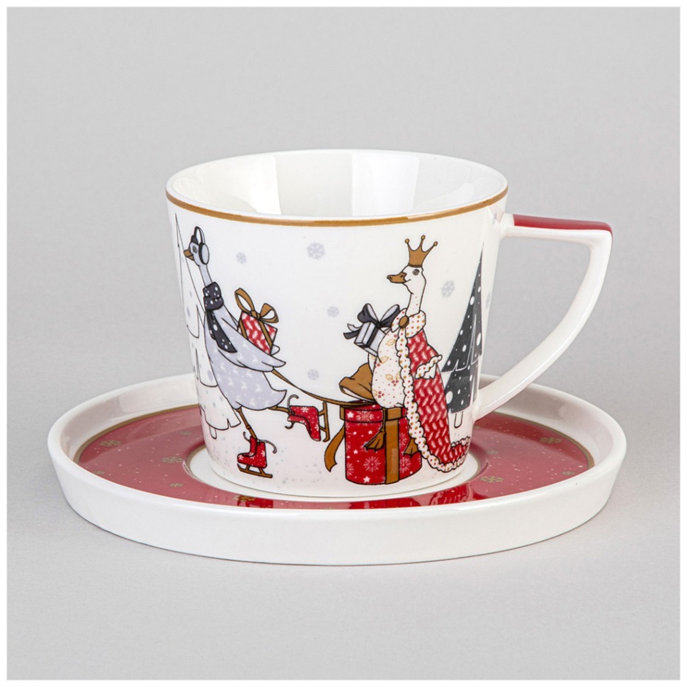 Фото Чайная пара lefard family christmas 250 мл (425-162)  - интернет-магазин МегаТерем в Москве