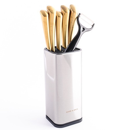 Фото Набор кухонных ножей 5 шт с подставкой MAYER BOCH (40613) - интернет-магазин МегаТерем в Москве