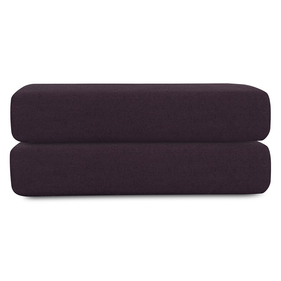 Фото Простыня на резинке из стираного перкаля сливового цвета из коллекции essential, 160х200х30 см (77765) - интернет-магазин МегаТерем в Москве