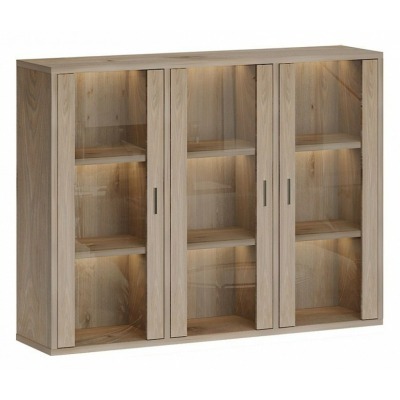 Тумба-витрина Домино СУ(ш3в1)+3ФС MER_SUsh3v1-3FS-N-nelson