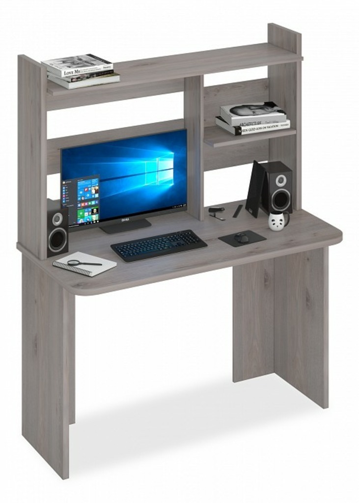 Фото Стол компьютерный Домино Lite СКЛ-Прям120Р+НКЛ-120 MER_SKL-Pryam120Rbez_tumby-NKL-120_N - интернет-магазин МегаТерем в Москве