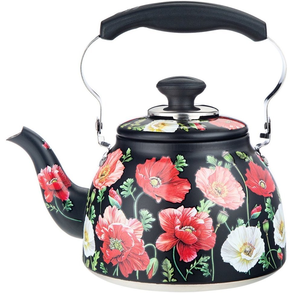 Фото Чайник agness маки со встроенным свистком и фильтром 1500 мл (916-408)  - интернет-магазин МегаТерем в Москве