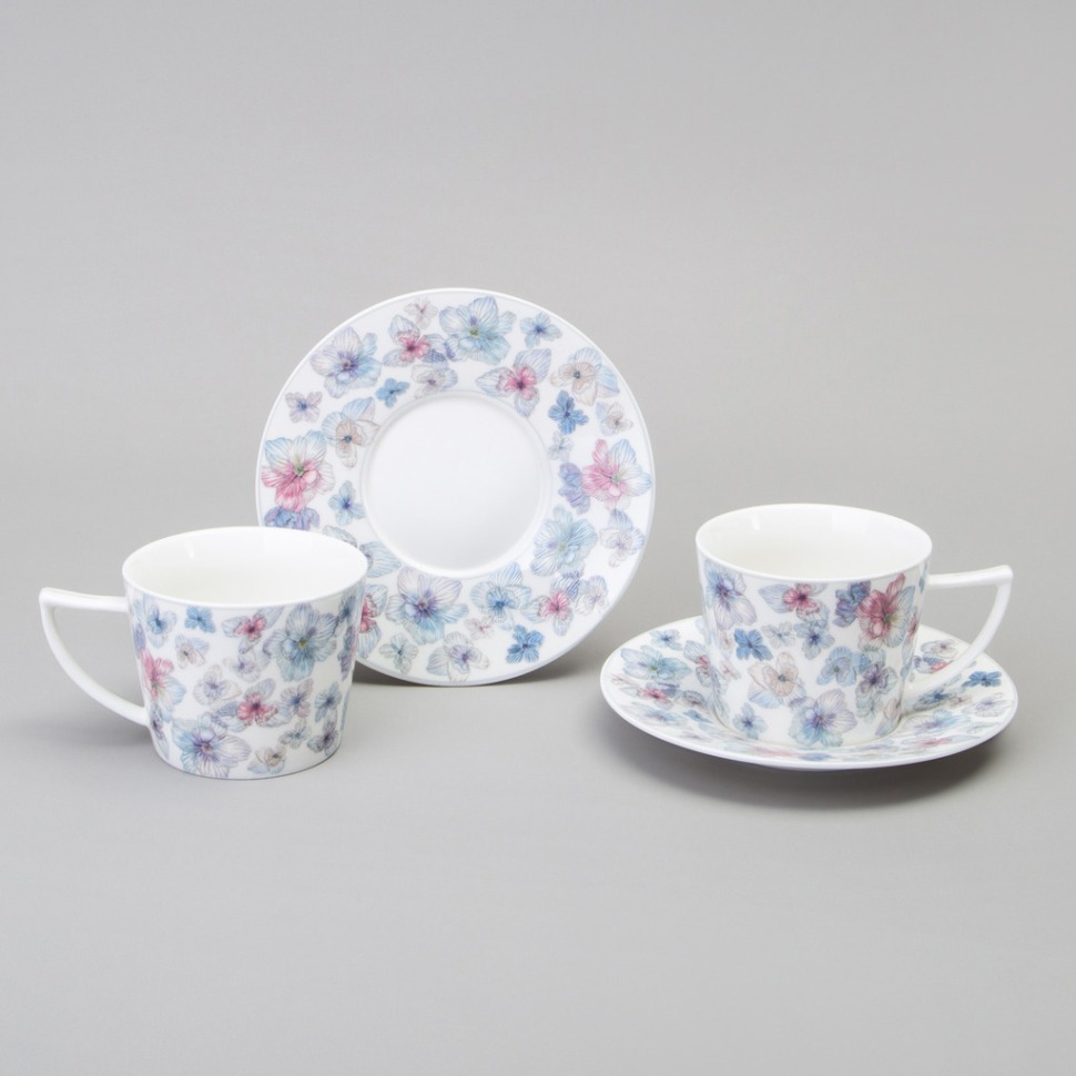 Фото Чайный набор lefard blossom на 2 пер. 4 пр. 250 мл (165-587)  - интернет-магазин МегаТерем в Москве