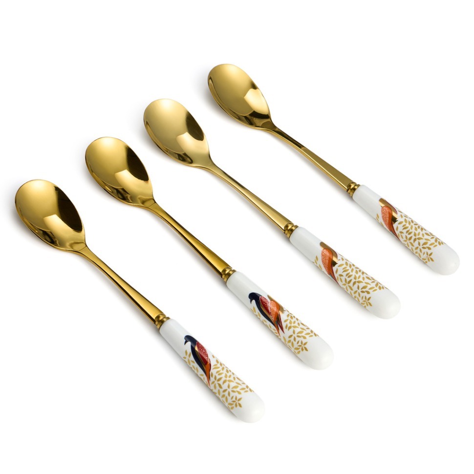 Фото Набор ложек чайных lefard golden birds 4 шт. (419-147)  - интернет-магазин МегаТерем в Москве