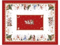 Скатерть "с новым годом" 110х140см ,красный, 100% хлопок,твил пропитка Lefard (850-763-20)