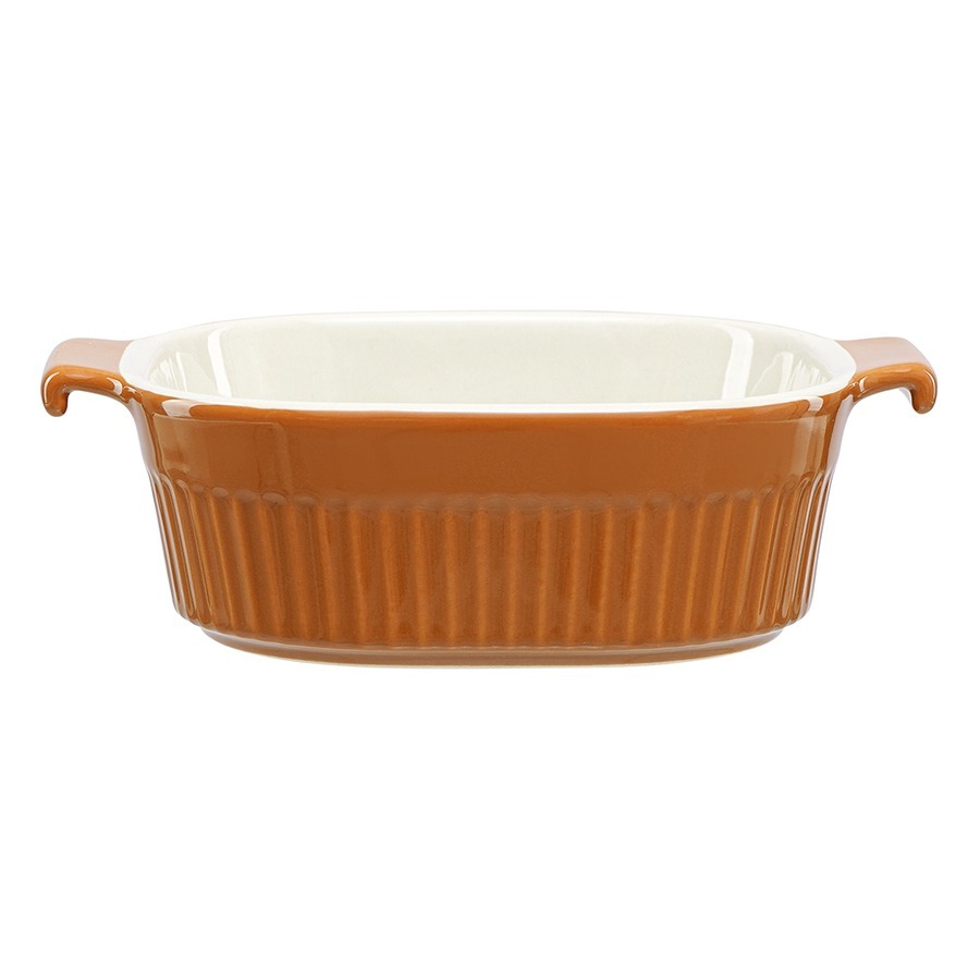 Фото Блюдо для запекания soft ripples, 20х16,5 см, карамельное (75086) - интернет-магазин МегаТерем в Москве