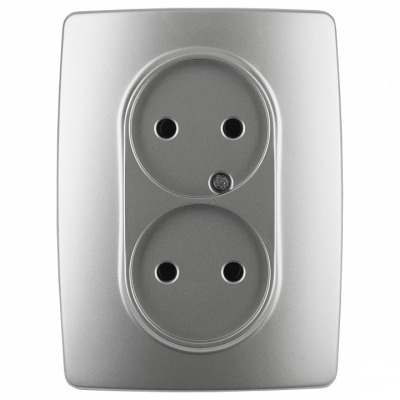 Розетка двойная без заземле...