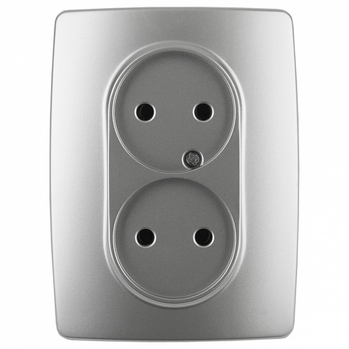 Фото Розетка двойная без заземления Эра Эра 12 12-2107-03 ER_B0031240 - интернет-магазин МегаТерем в Москве