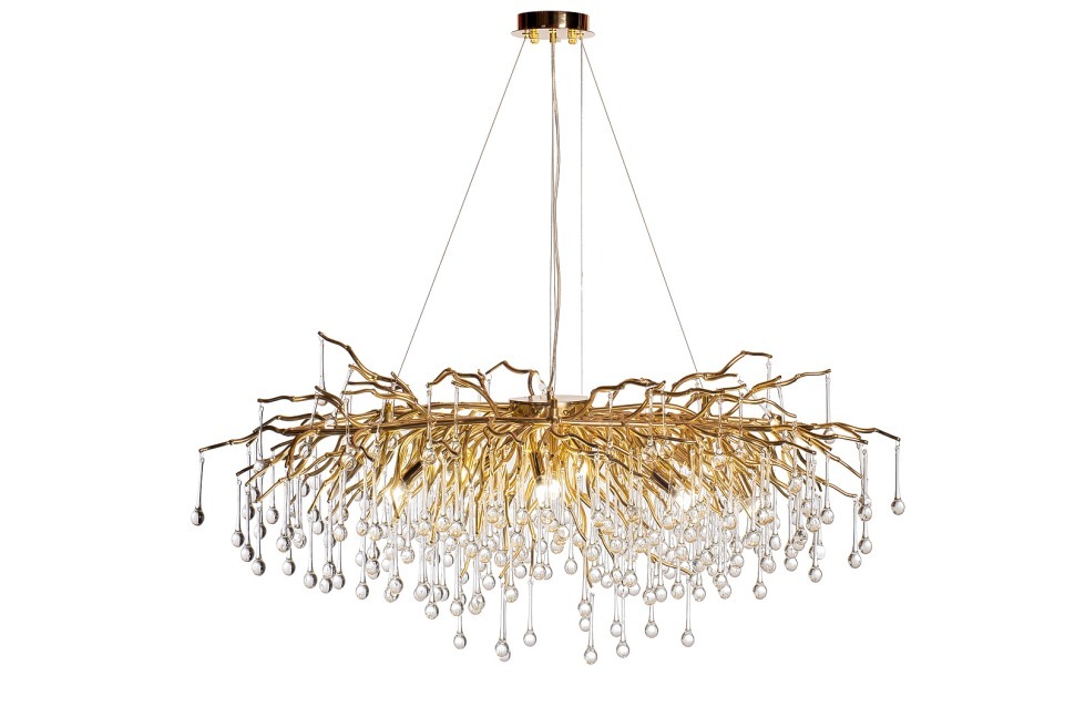 Фото Люстра d.80 h.32см, металл цвет золото (TT-00013462) - интернет-магазин МегаТерем в Москве