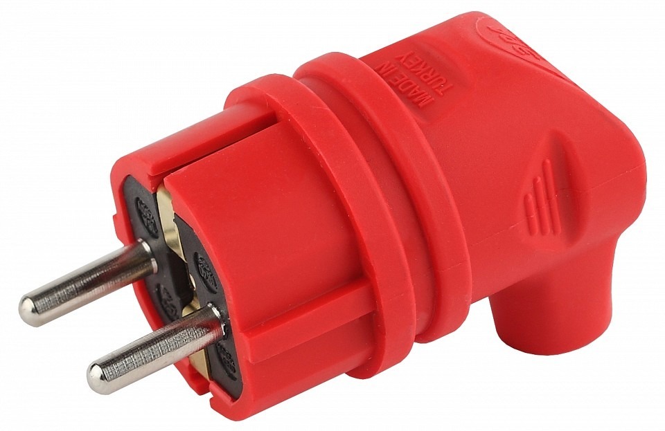 Фото Вилка угловая с заземлением Эра  V9-RED-IP44 ER_B0044549 - интернет-магазин МегаТерем в Москве