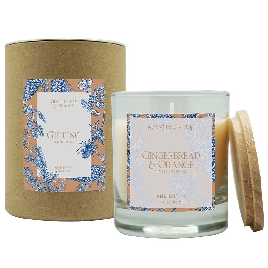 Фото Свеча ароматическая gifting, gingerbread&amp;orange, 40 ч (72593) - интернет-магазин МегаТерем в Москве