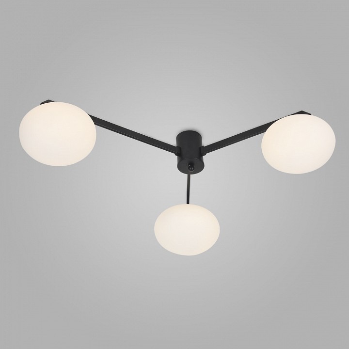 Фото Потолочная люстра Eurosvet Opaline 70220/3 черный EV_a065764 - интернет-магазин МегаТерем в Москве
