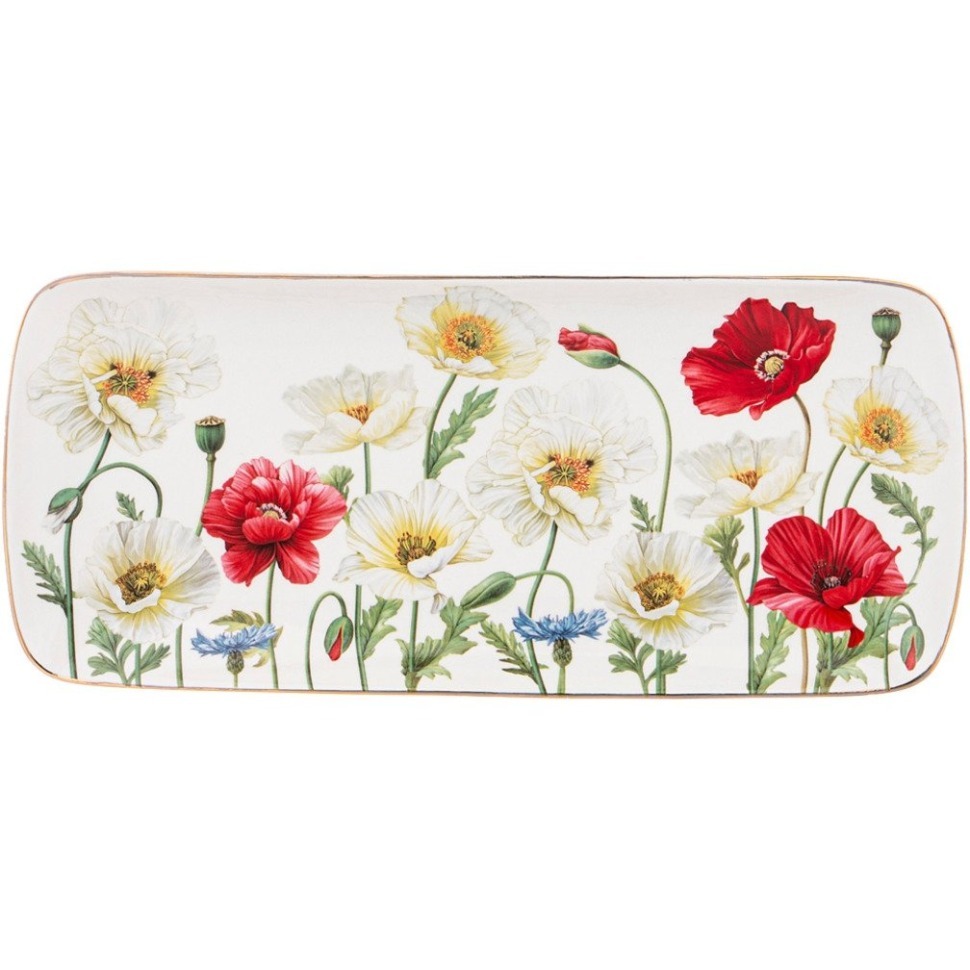 Фото Блюдо прямоугольное lefard маки 30,5 см (104-889)  - интернет-магазин МегаТерем в Москве