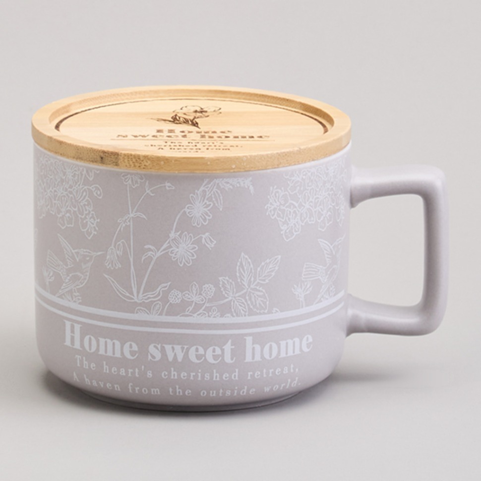 Фото Кружка lefard 400мл с бамбуковой крышкой loving family 9.6*8cm (756-478)  - интернет-магазин МегаТерем в Москве