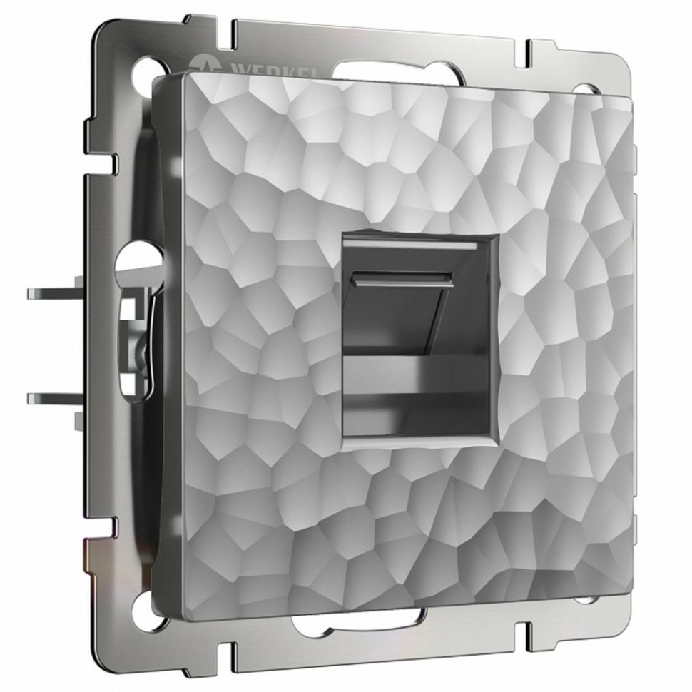Фото Розетка Ethernet RJ-45 Werkel Hammer серебряный W1281006 WRK_a052071 - интернет-магазин МегаТерем в Москве