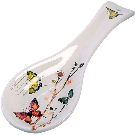 Фото Подставка для ложки Бабочки в саду LORAINE (60117) - интернет-магазин МегаТерем в Москве
