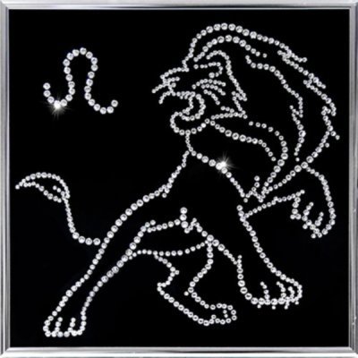 Картина Лев 25х25 см с крис...