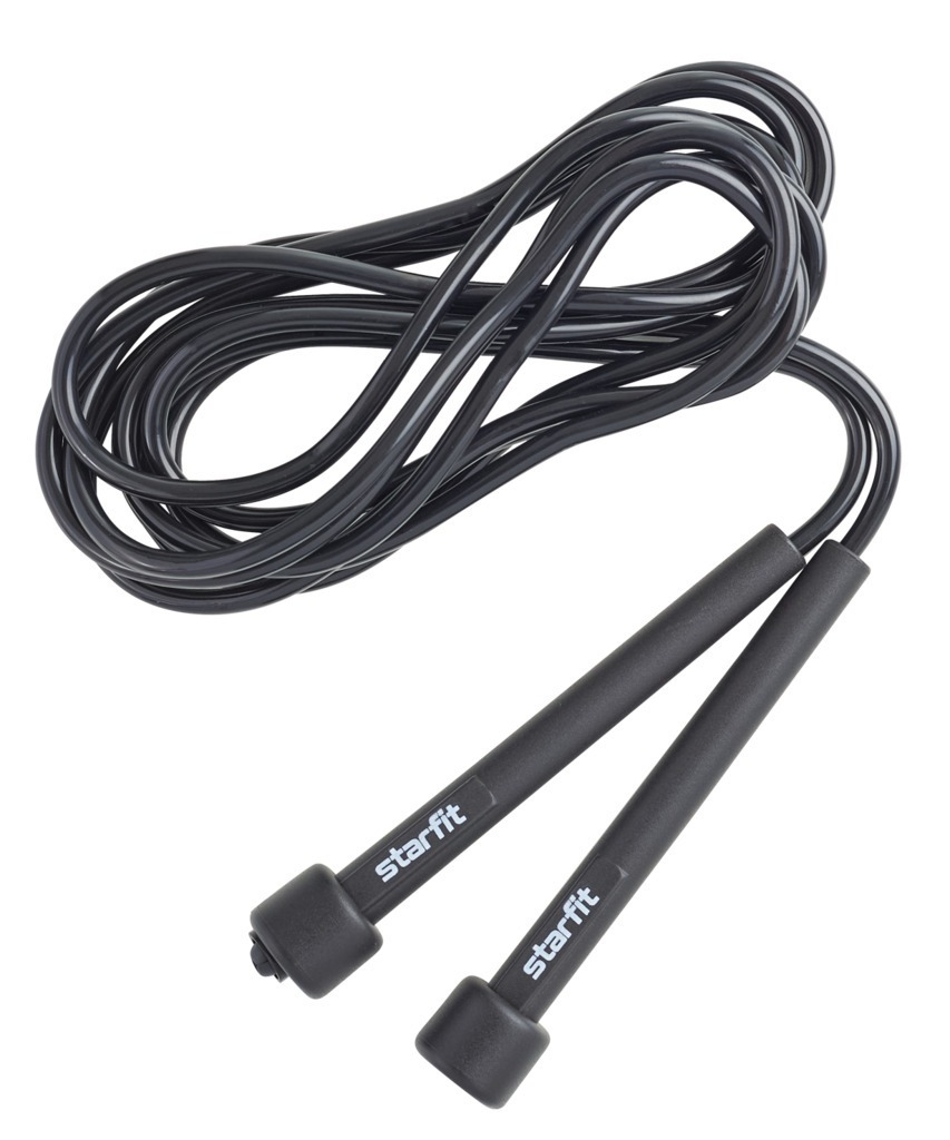 Фото Скакалка STARFIT RP-101, 3 м, черный (2103793) - интернет-магазин МегаТерем в Москве