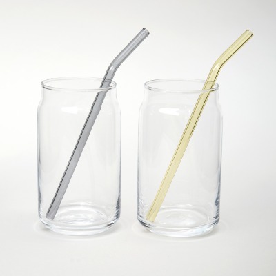 Набор стаканов из 2-х шт. со стекл. трубочками 495 мл Agness (887-290)