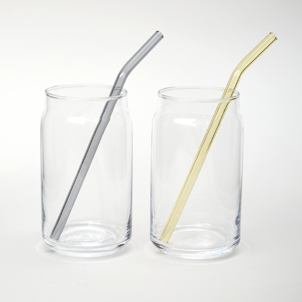 Фото Набор стаканов из 2-х шт. со стекл. трубочками 495 мл Agness (887-290) - интернет-магазин МегаТерем в Москве