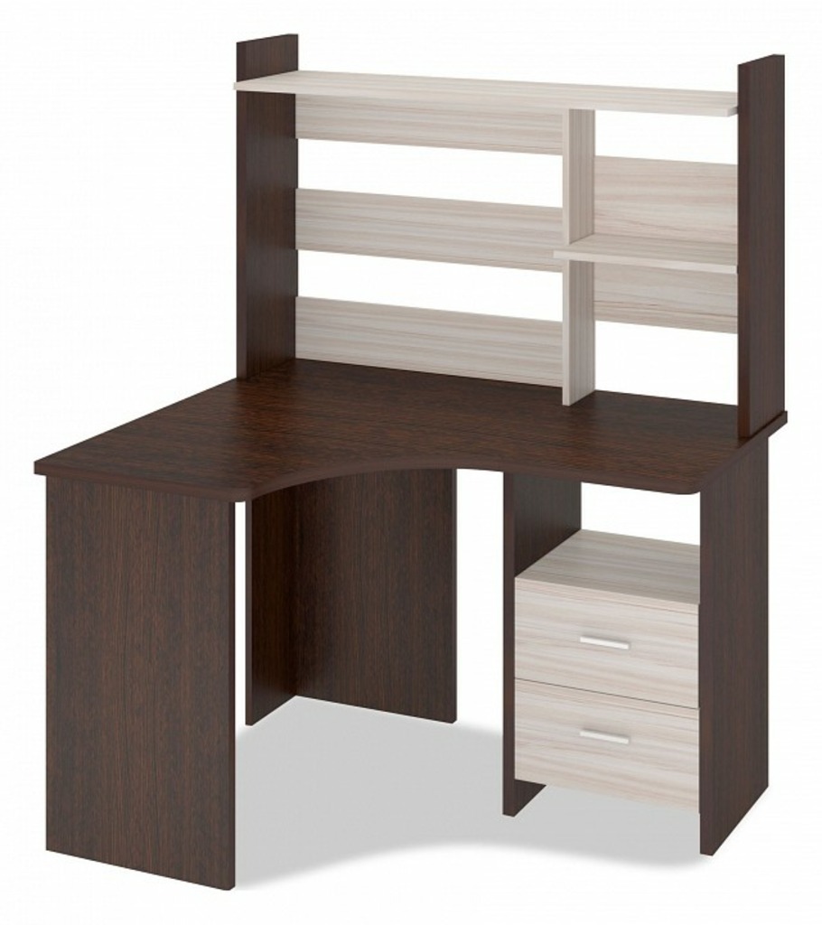 Фото Стол компьютерный Домино Лайт СКЛ-Угл120+НКЛ-120 MER_SKL-Ugl120_NKL-120_VK_LEV - интернет-магазин МегаТерем в Москве