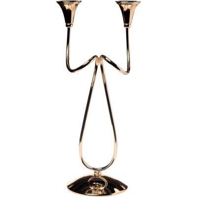 Подсвечник металлич., золот...