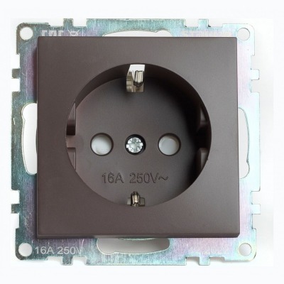 Розетка с заземлением и со ...