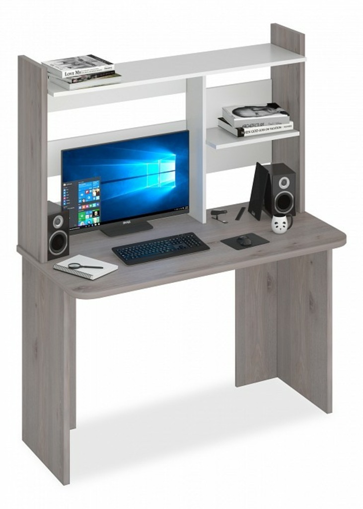 Фото Стол компьютерный Домино Lite СКЛ-Прям120Р+НКЛ-120 MER_SKL-Pryam120Rbez_tumby-NKL-120_NBE - интернет-магазин МегаТерем в Москве