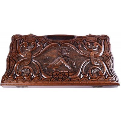 Нарды резные Лев с ручкой 5...