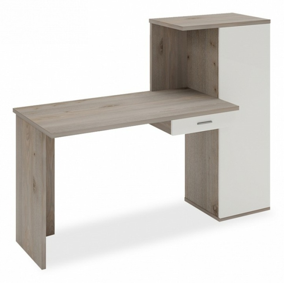 Фото Стол письменный Домино Lite СКЛ-ПРЯМ120+ШК MER_SKL-PRYAM120-SHK-NBE - интернет-магазин МегаТерем в Москве